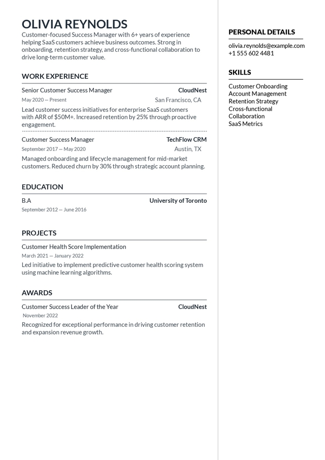 orbit resume template